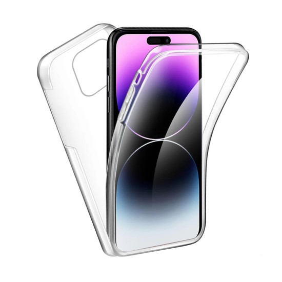 Capa de Silicone 360º para Apple iPhone 14 Plus Transparente